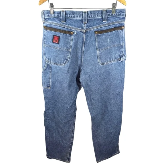 Y2K Riggs by wrangler Workwear rugged utility work carpenter denim jeans 36x34 - Picture 1 of 9